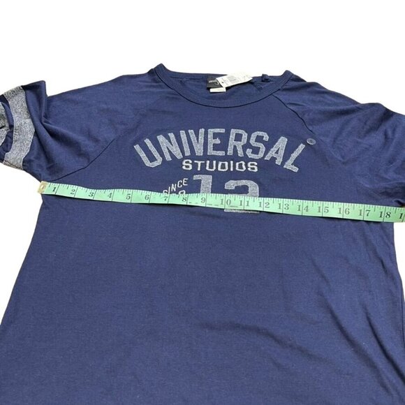 Universal Studios Unisex Navy Blue and Gray Long Sleeve Graphic Tee - Size Small - Picture 7 of 12